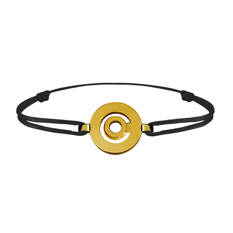 Bracelet lien Tournaire signe labyrinthe rond or