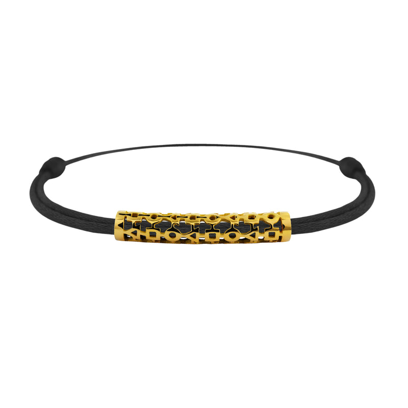 Tournaire gold tube link bracelet trilogy
