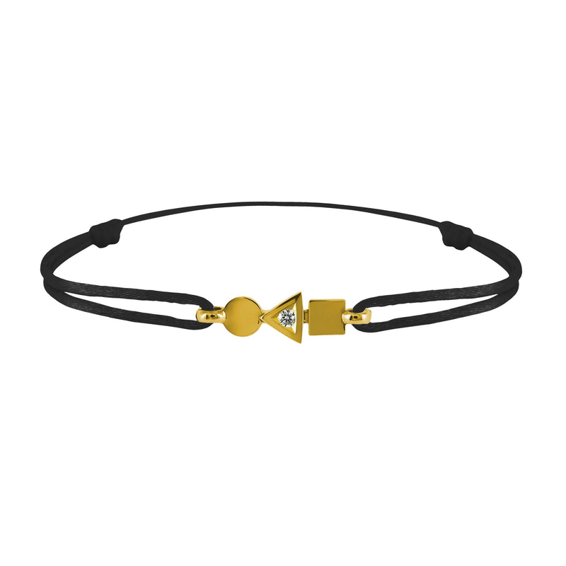 trilogy gold and diamond bracelet