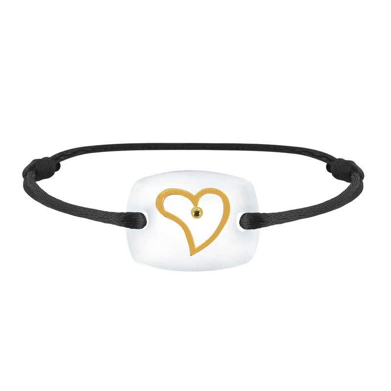 Bracelet Cœur amour lien émotion en or