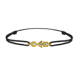 trilogy bracelet in 3-diamond gold