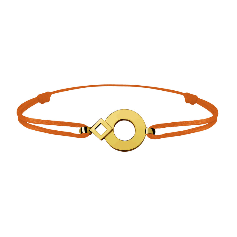 Bracelet lien Tournaire signe éclipse rond or