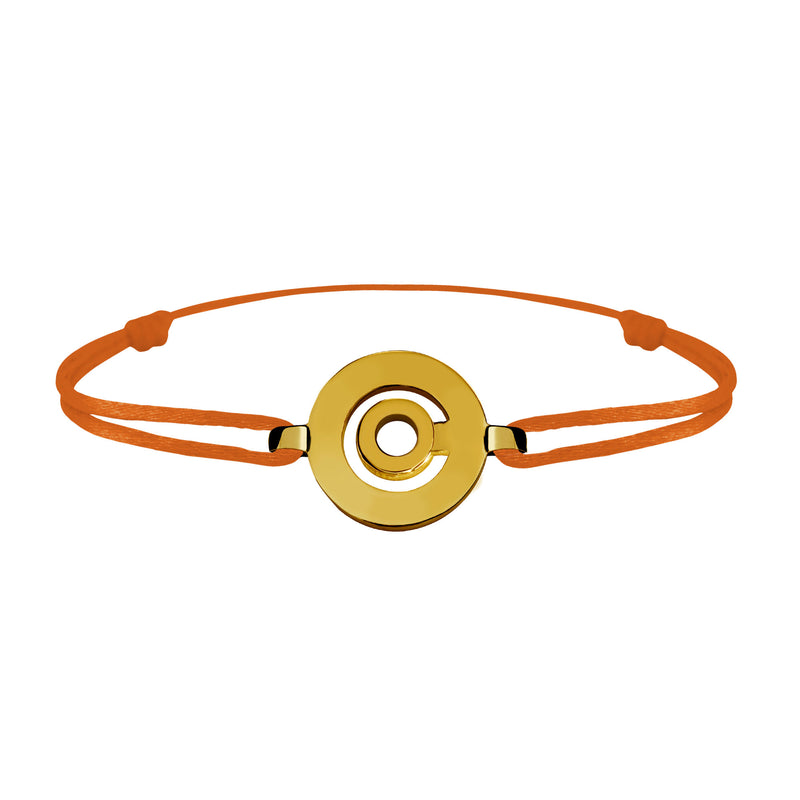 Bracelet lien Tournaire signe labyrinthe rond or