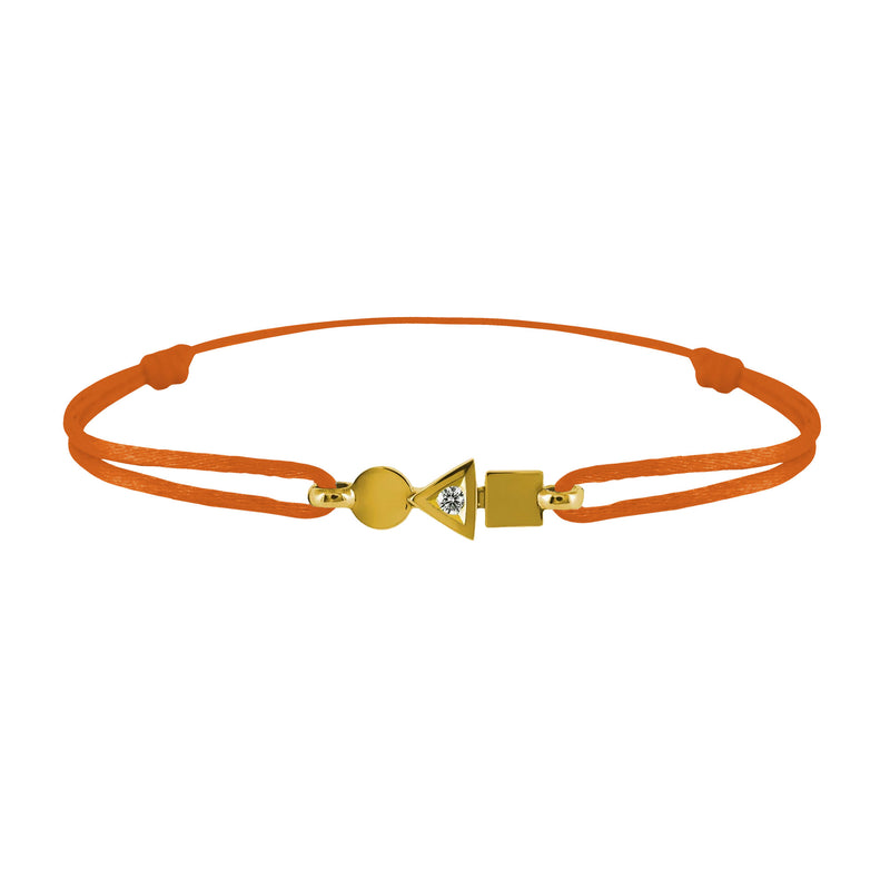 trilogy gold and diamond bracelet