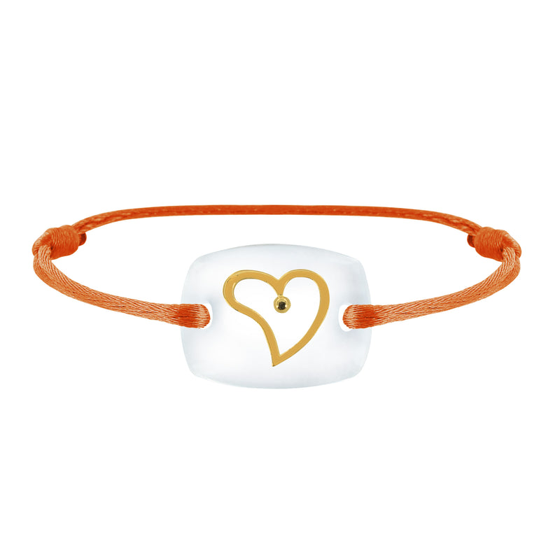 Bracelet Cœur amour lien émotion en or
