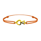Link bracelet Tournaire "cupidon cœur" gold and diamond