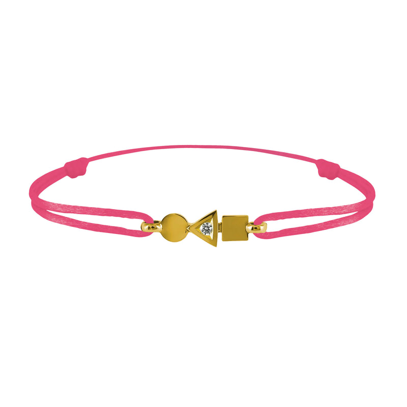 trilogy gold and diamond bracelet