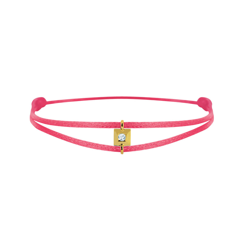 Mon Alchimie square  bracelet in gold and diamonds