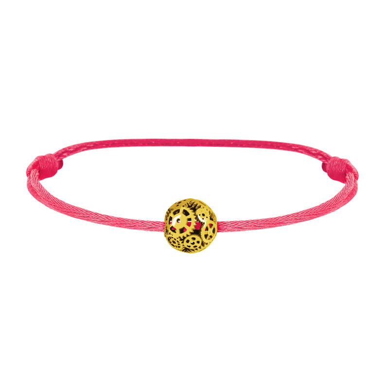 Engrenages pearl bracelet in gold