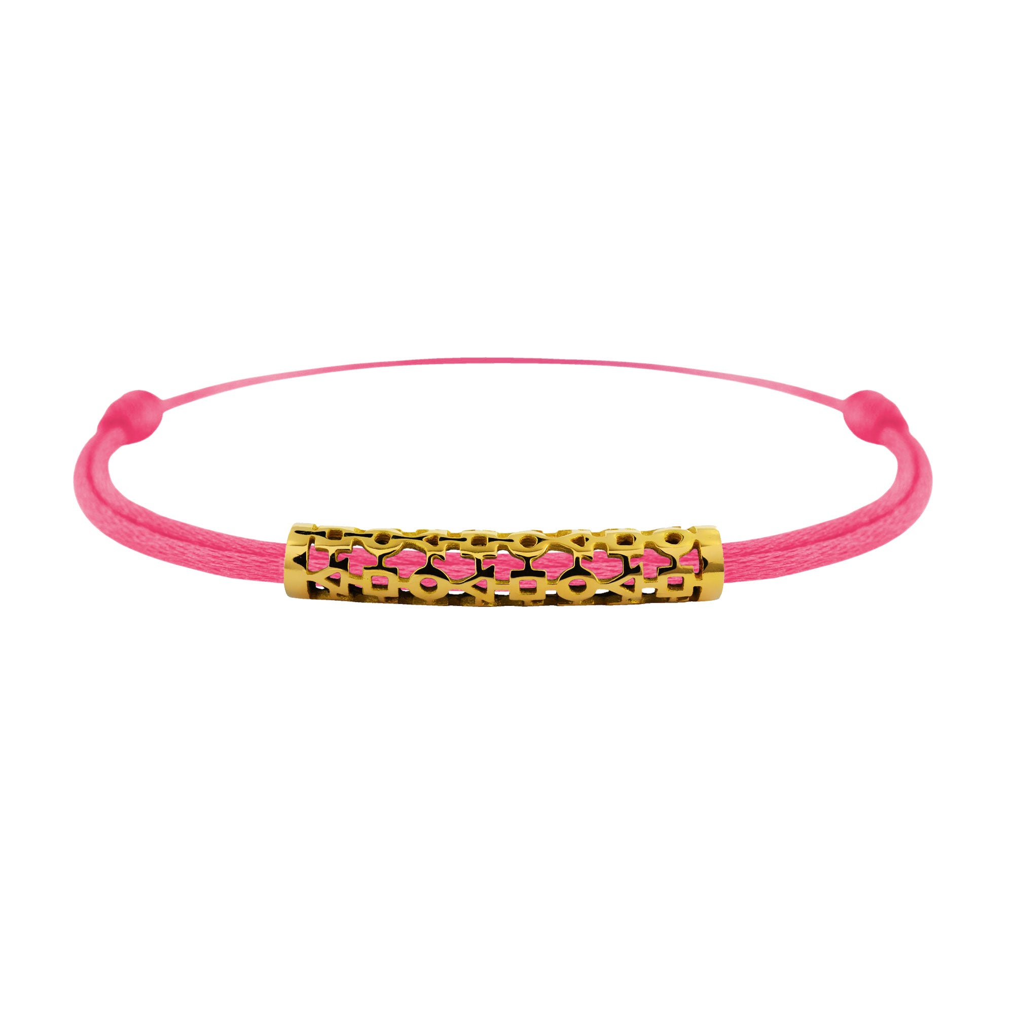 Bracelet lien Tournaire tube or trilogie