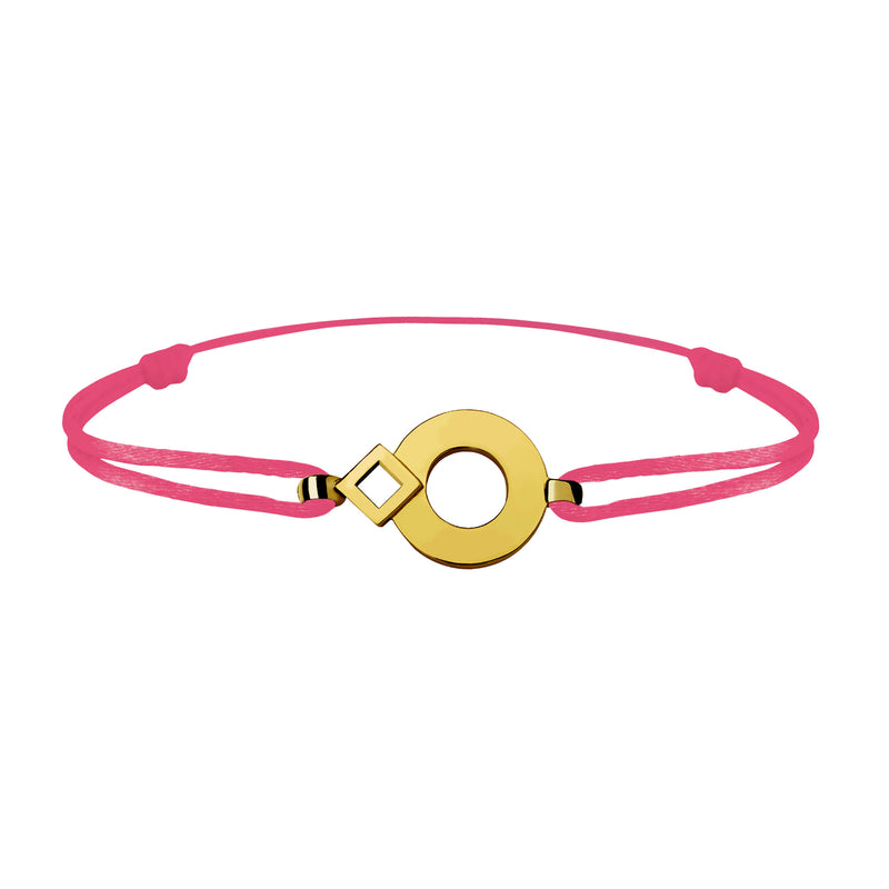 Bracelet lien Tournaire signe éclipse rond or