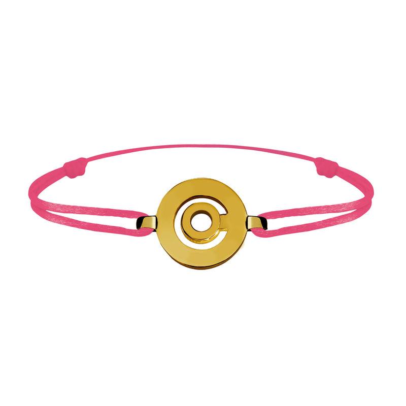 Bracelet lien Tournaire signe labyrinthe rond or