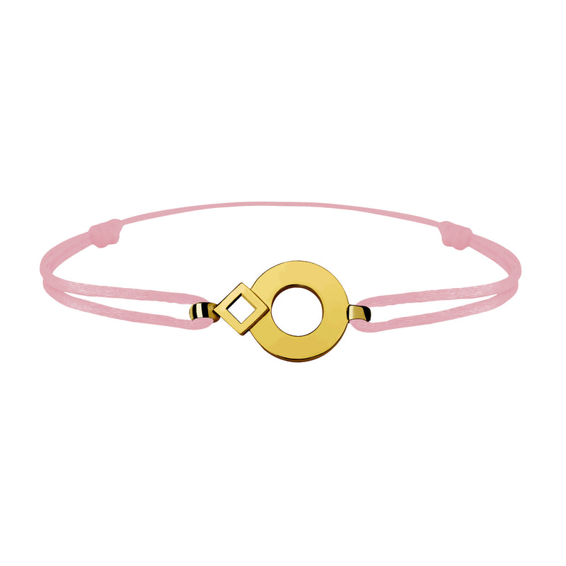 Bracelet lien Tournaire signe éclipse rond or