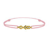 trilogy bracelet in 3-diamond gold