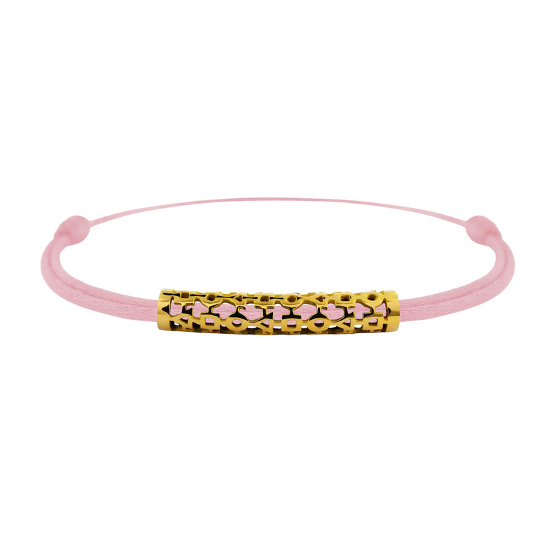 Tournaire gold tube link bracelet trilogy