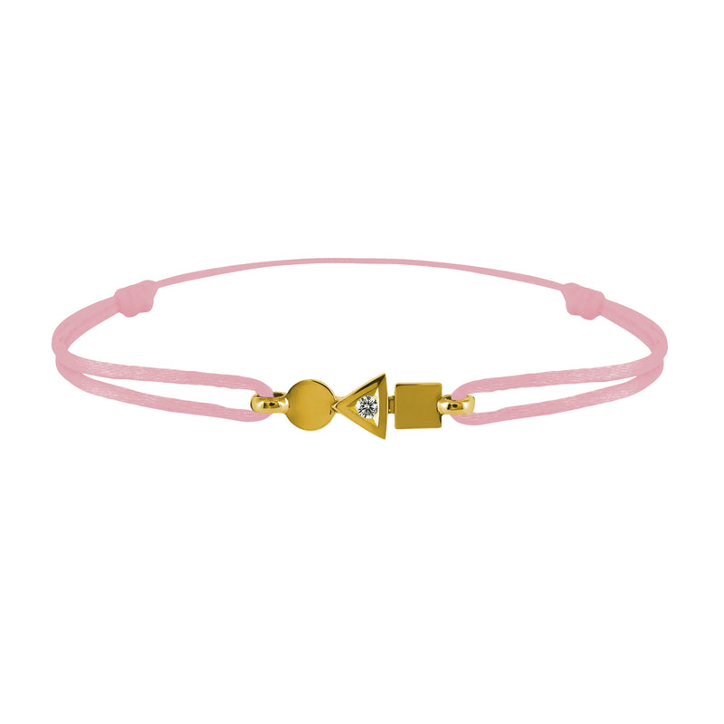 trilogy gold and diamond bracelet
