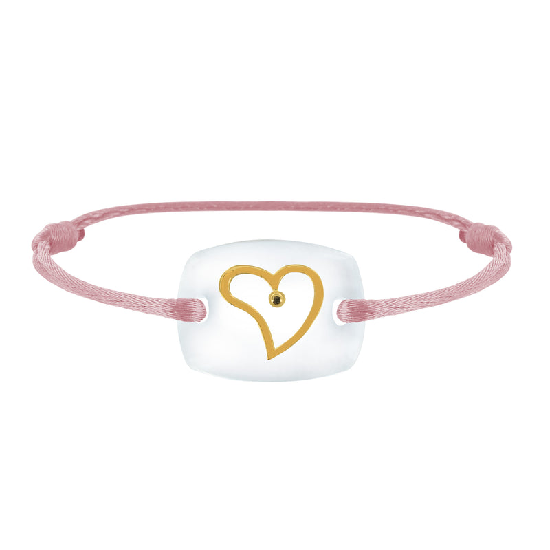 Bracelet Cœur amour lien émotion en or