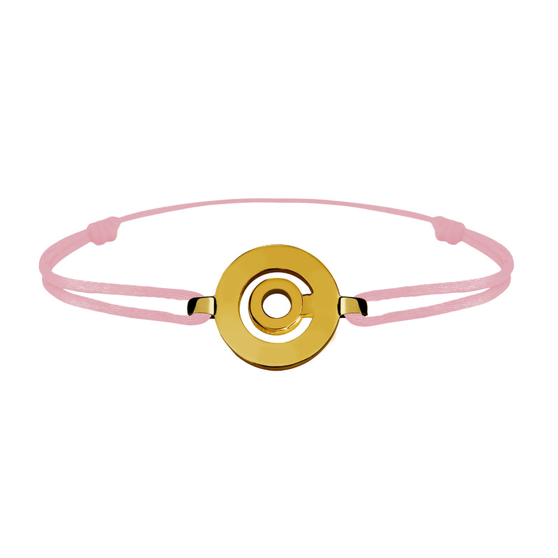 Bracelet lien Tournaire signe labyrinthe rond or