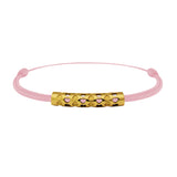 Bracelet lien Tournaire tube or cupidon cœur