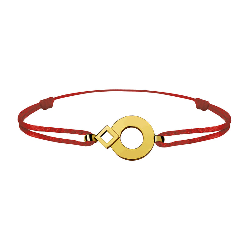 Bracelet lien Tournaire signe éclipse rond or
