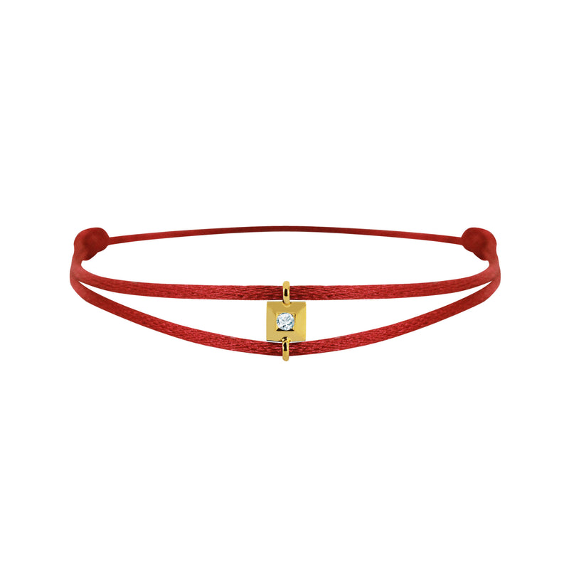 Mon Alchimie square  bracelet in gold and diamonds