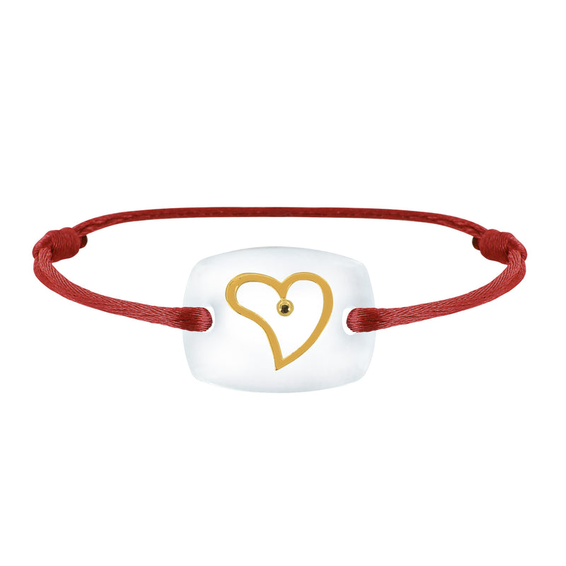 Bracelet Cœur amour lien émotion en or