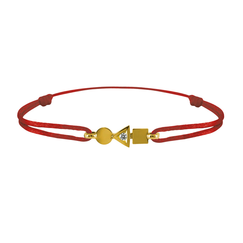 trilogy gold and diamond bracelet