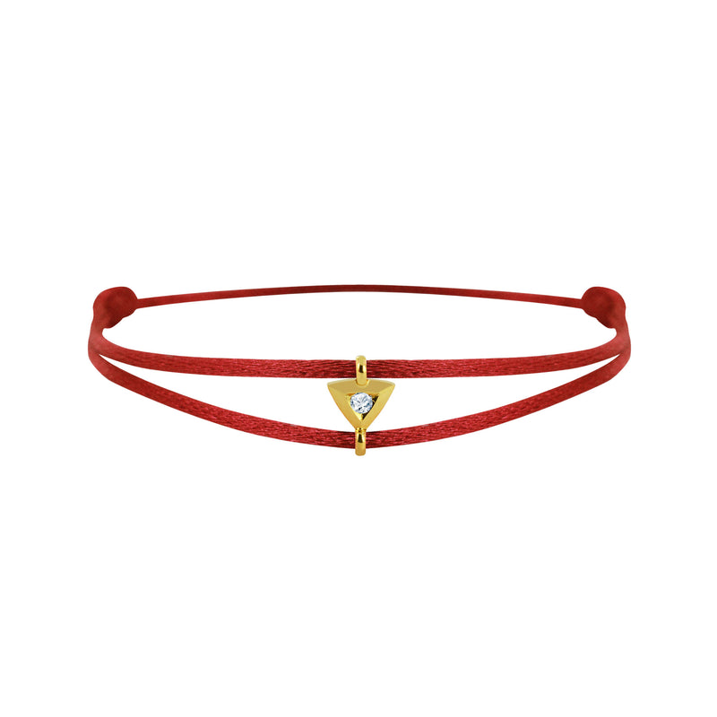 Mon Alchimie Triangle bracelet in gold and diamonds