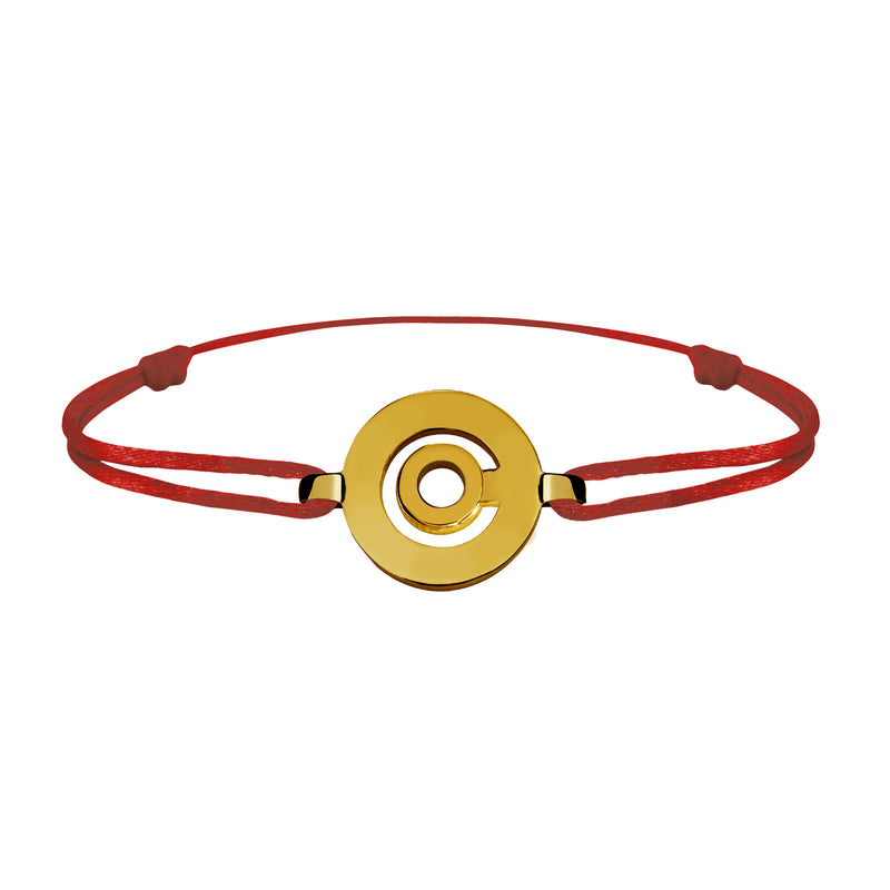 Bracelet lien Tournaire signe labyrinthe rond or