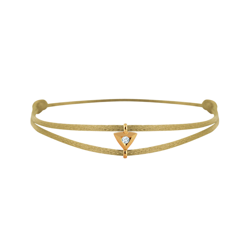 Mon Alchimie Triangle bracelet in gold and diamonds