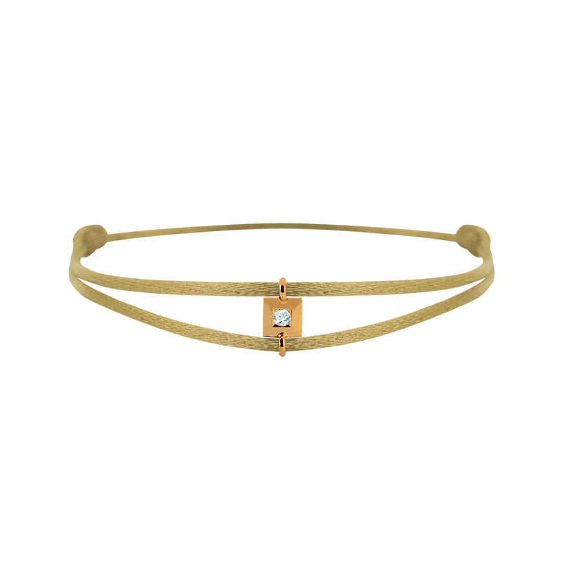 Mon Alchimie square  bracelet in gold and diamonds