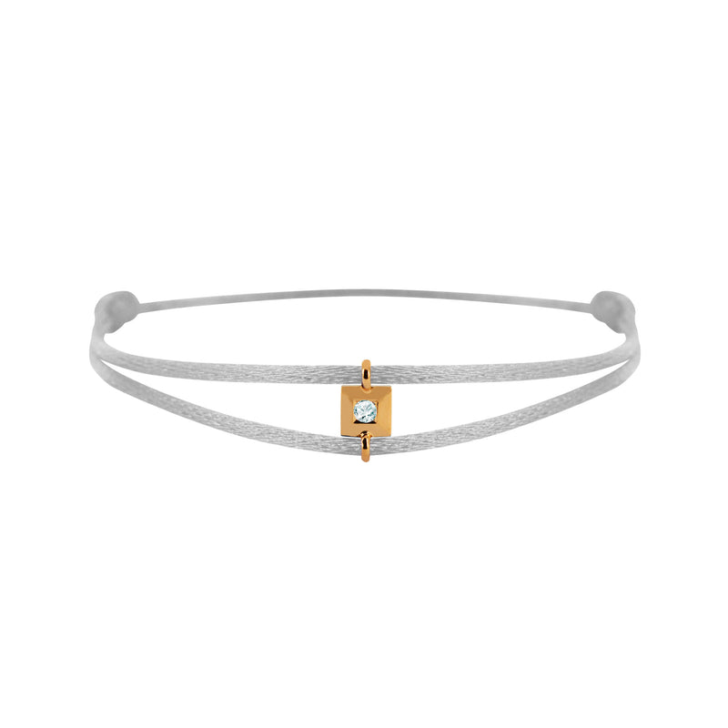 Mon Alchimie square  bracelet in gold and diamonds