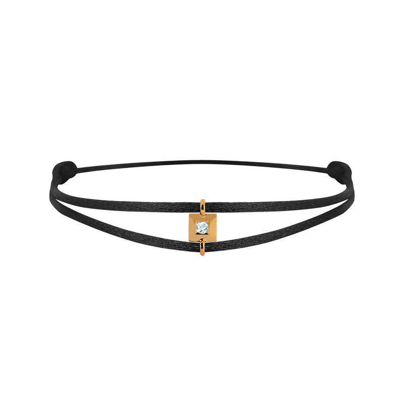 Mon Alchimie square  bracelet in gold and diamonds