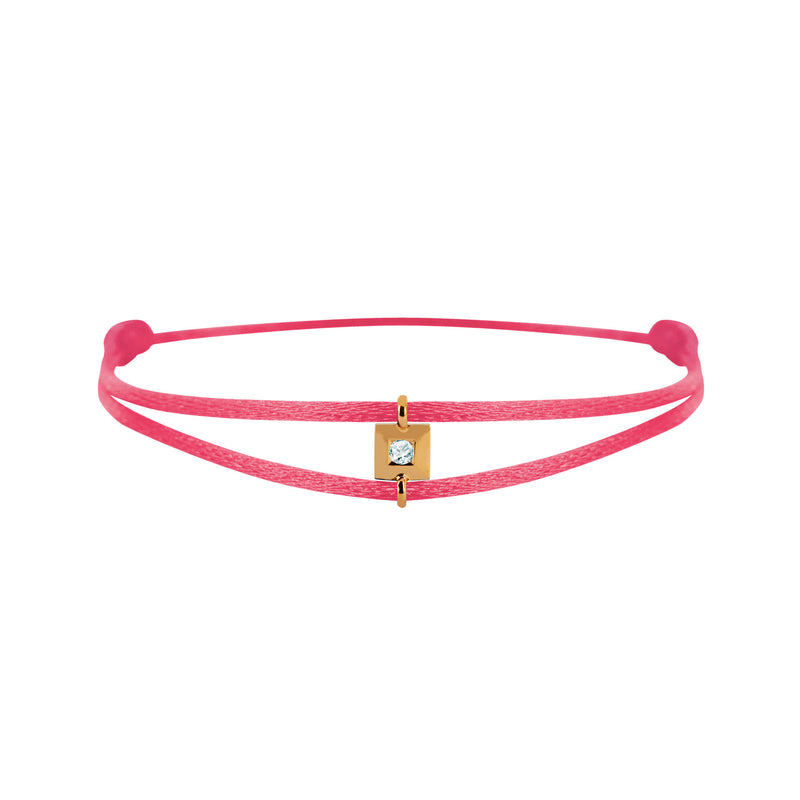 Mon Alchimie square  bracelet in gold and diamonds