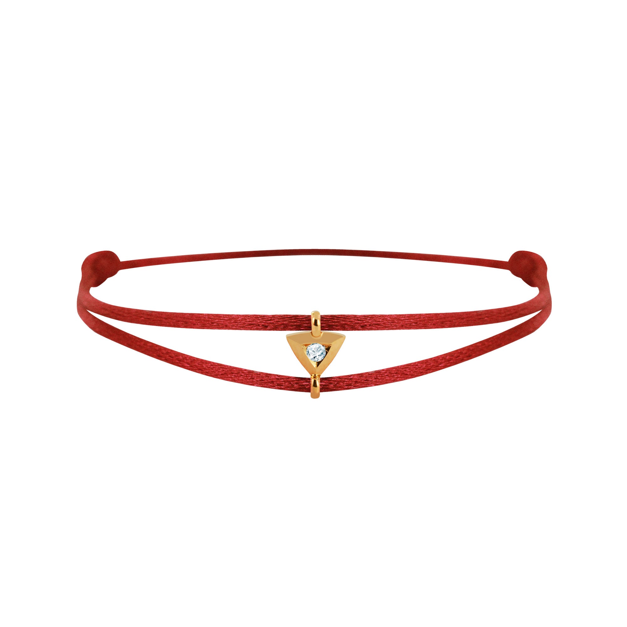 Mon Alchimie Triangle bracelet in gold and diamonds