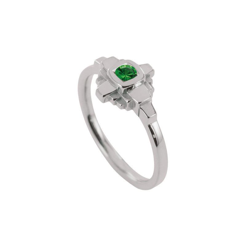 Bague Esther Tsavorite verte 3 mm
