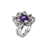 Bague Pensée Sauvage améthyste XL