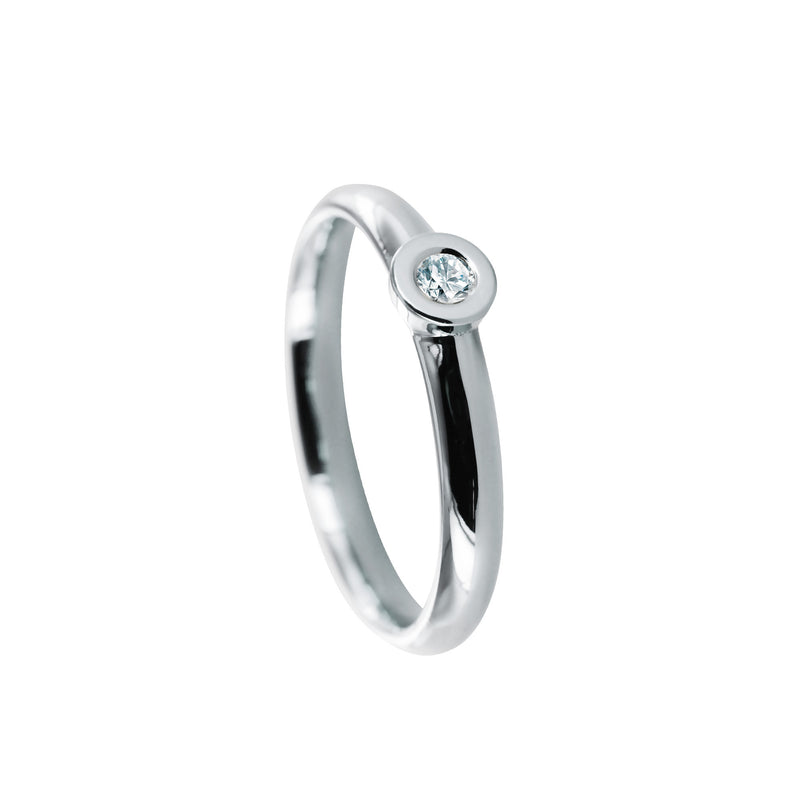 Bague Solitaire Alchimie rond en or diamant 0,07 ct