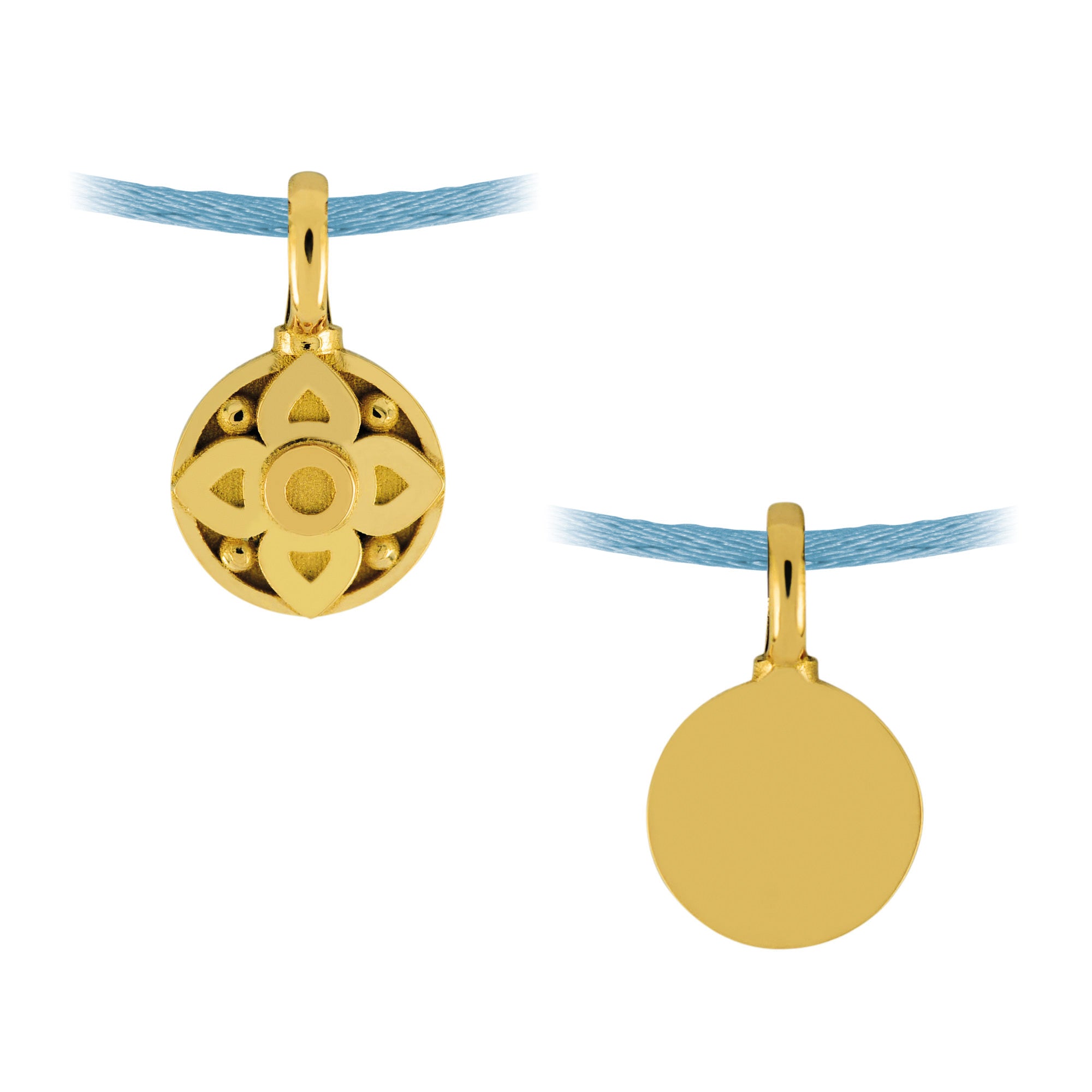 Vice-Versa N°1 pendant in customizable gold