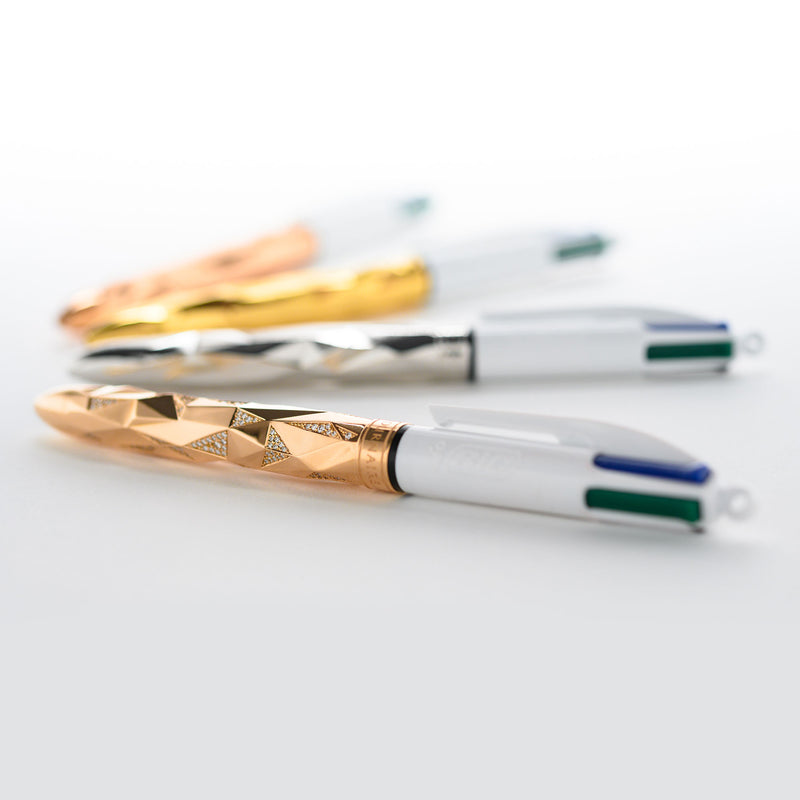 BIC 4 Couleurs Bic x Orlinski x Tournaire or rose et diamants