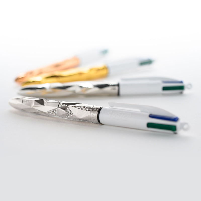 BIC 4 Couleurs "Bic x Orlinski x Tournaire" or blanc et diamants