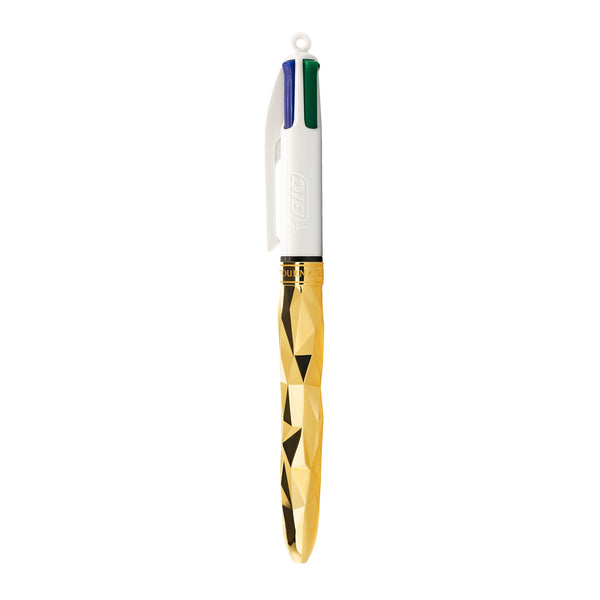 BIC 4 Couleurs "Bic x Orlinski x Tournaire" or jaune