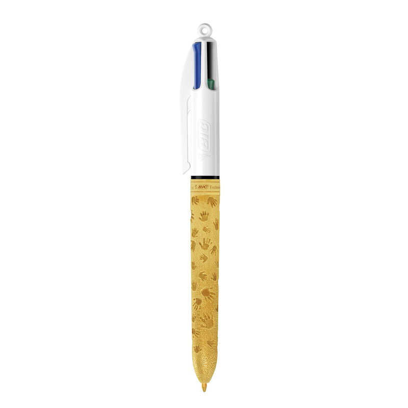 BIC 4 Couleurs "50 ans" empreintes jaune