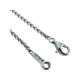 Jaseron 0 chain Tournaire in white gold