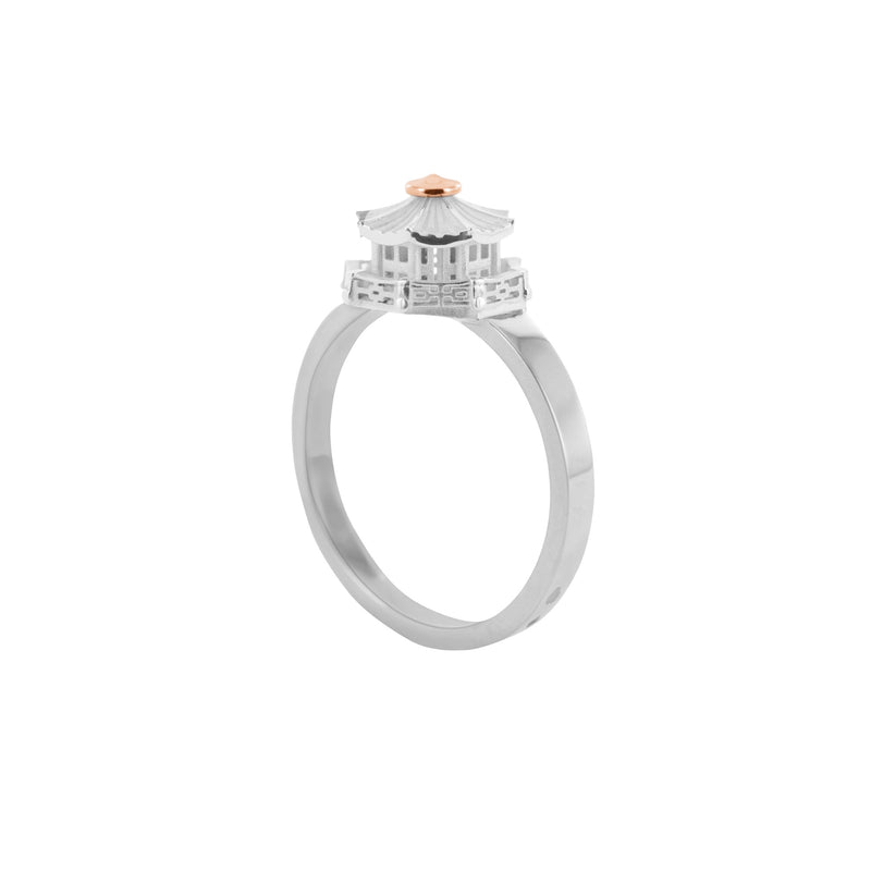 Bague architecture Pagode Chinoise Baby en or