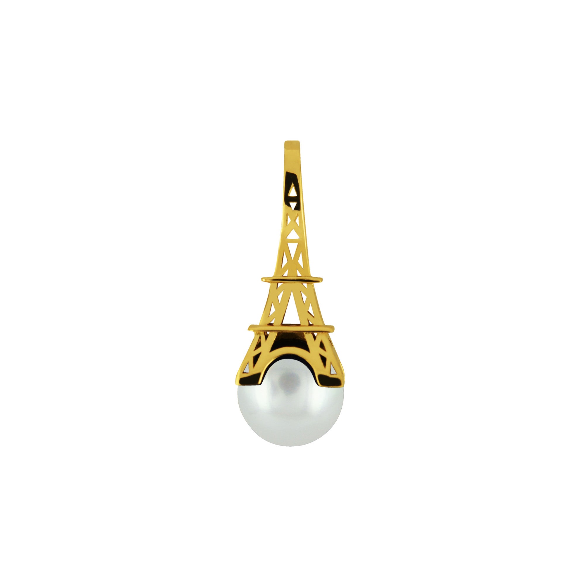 Pendentif French Kiss en or et Perle de Culture
