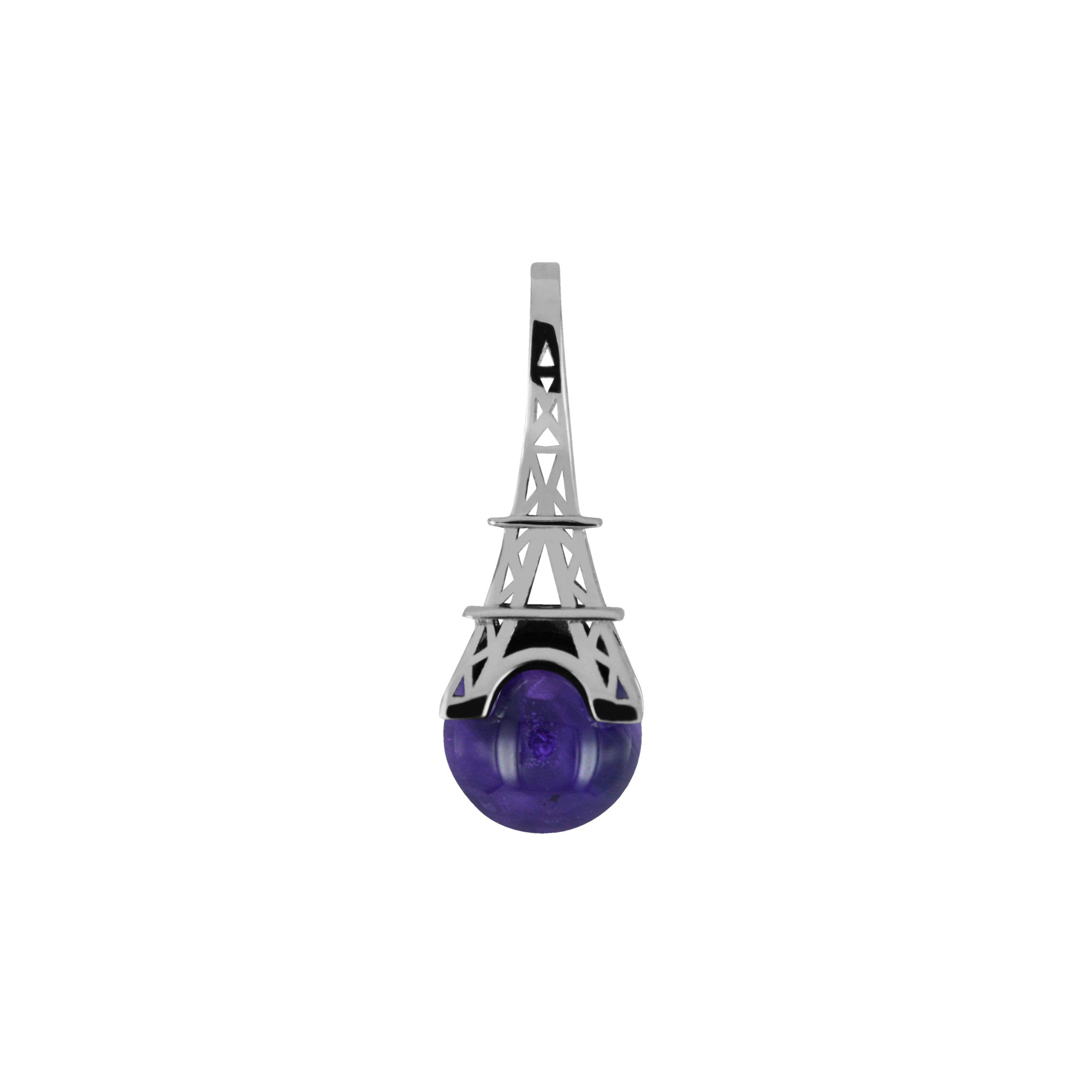 Pendentif French Kiss en or et Perle Améthyste
