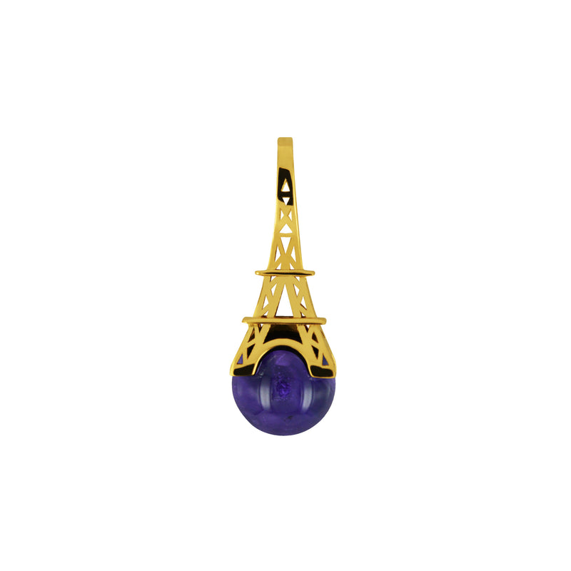 Pendentif French Kiss en or et Perle Améthyste