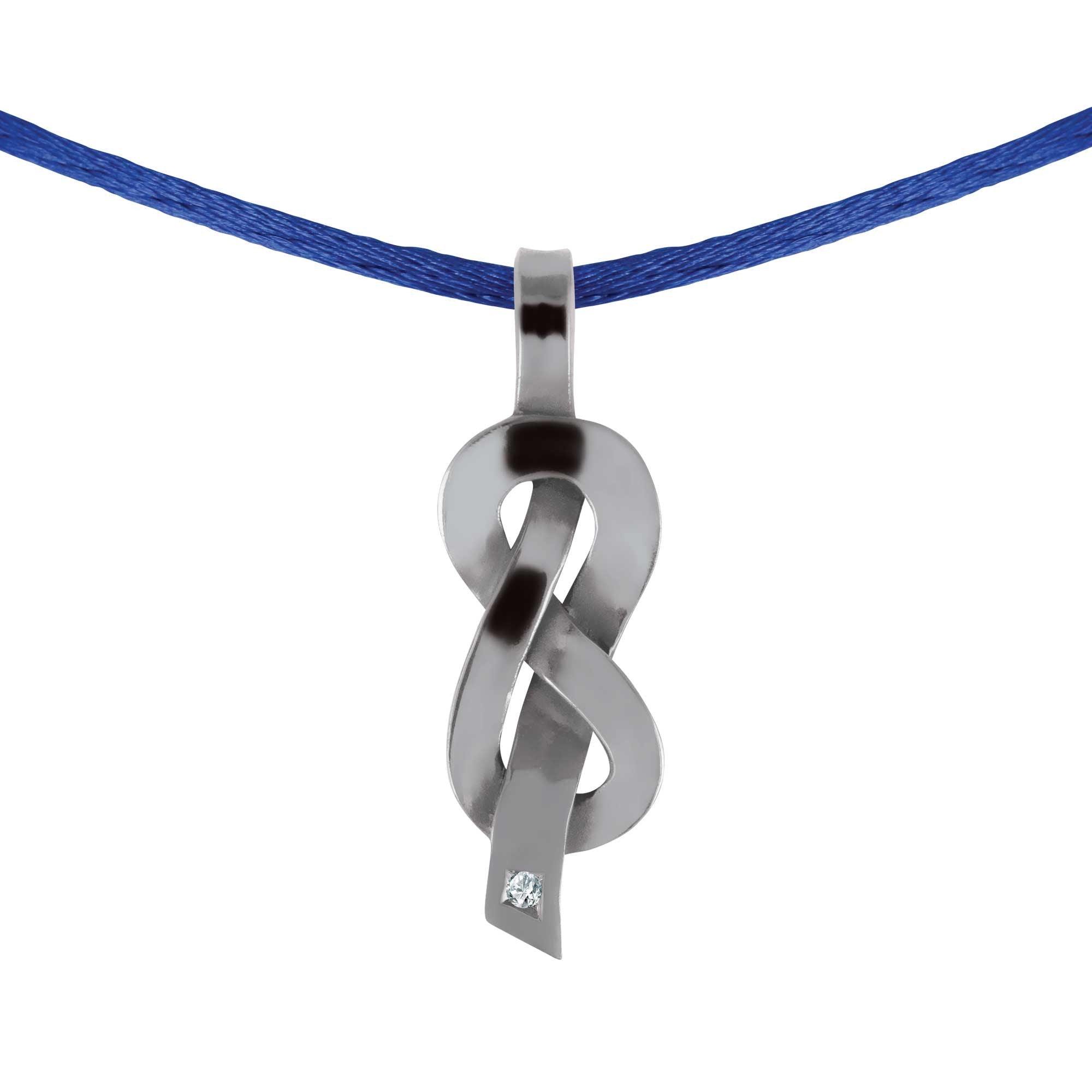 Pendentif Lacs d'Amour en or avec diamant