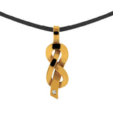 Lacs d'Amour gold pendant with diamond